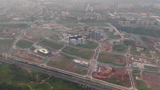 航拍山城重庆城市扩张开发建设