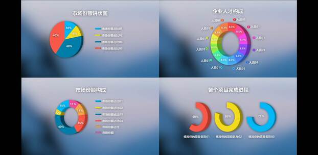 企业人才结构展示饼状图