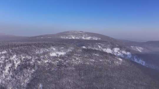 航拍内蒙古大兴安岭冬季自然风景