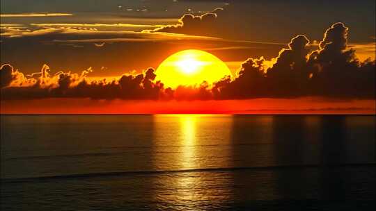 唯美城市日出东方云海自然朝霞夕阳晚霞风景