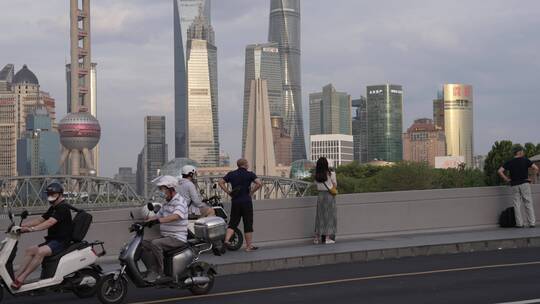 上海乍浦路桥航拍视频素材模板下载