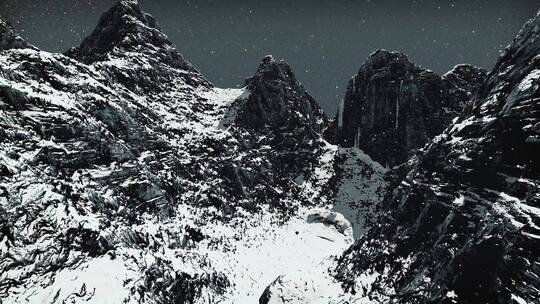 场景-山-雪山视频素材模板下载