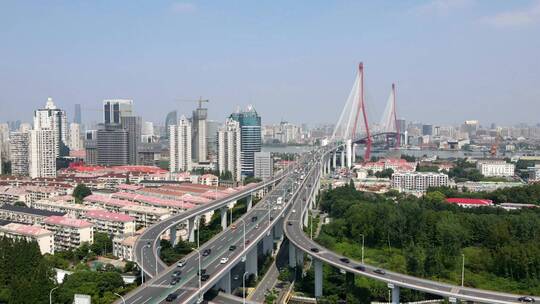 杨浦大延时桥航视频素材模板下载