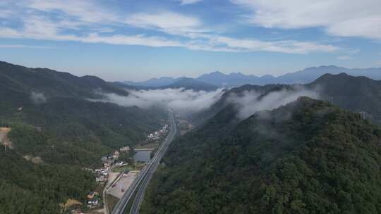 丽水遂昌山村航拍