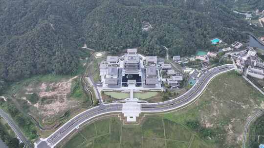 广州国家版本馆航拍国家博物馆建筑风光风景