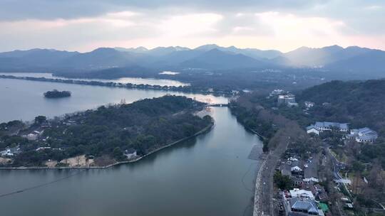 17  杭州 风景 航拍 西湖 天光