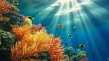 海底世界多彩珊瑚 灵动鱼类海洋生态生物多高清在线视频素材下载