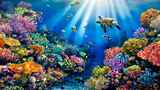 海底世界多彩珊瑚 灵动鱼类海洋生态生物多高清在线视频素材下载