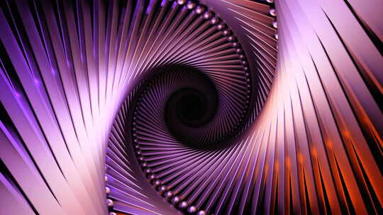 紫色发光隧道