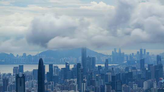 深圳梧桐山拍摄市区高楼大厦延时