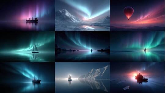 北极光影梦幻之旅 极境之美震撼心灵高清在线视频素材下载