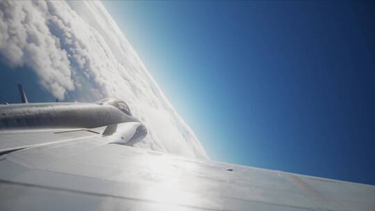 战斗机空中飞行模拟实拍视频素材模板下载