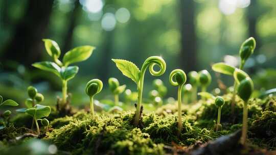春暖花开万物复苏植物生长发芽延时春天春季