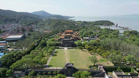 航拍江苏无锡三国水浒景区5A景区