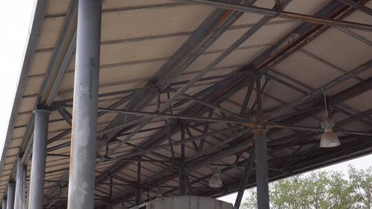民国老车站列车火车设施场景视频素材模板下载