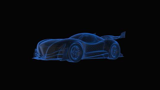 汽车跑车三维立体模型元素展示