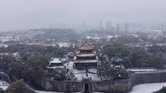 湖南岳阳城市风光航拍视频