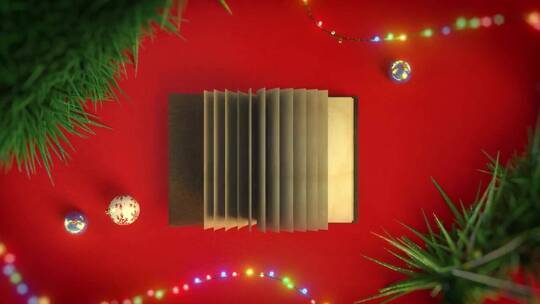圣诞节书本翻开创意LOGO开场AE模板AE视频素材教程下载