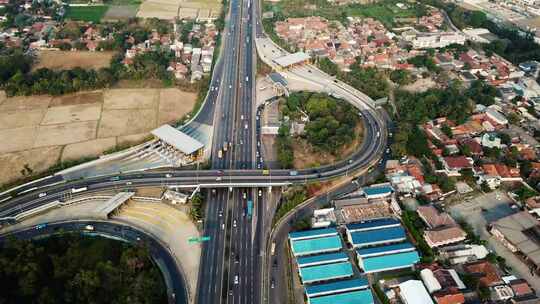 高速公路的鸟瞰图