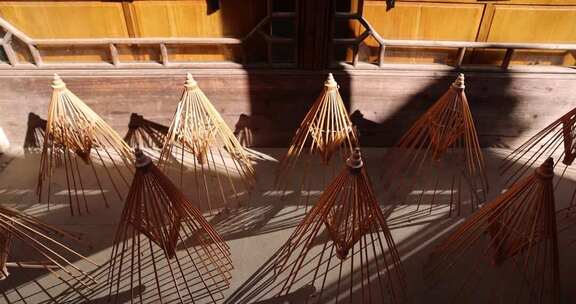 传统油纸伞成品展示