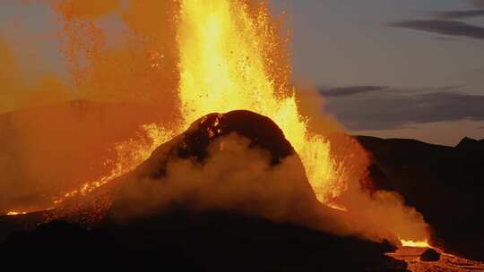 火山，喷发，熔岩，气体