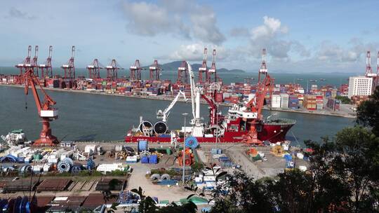 赤湾 赤湾港 深圳赤湾集装箱码头视频素材模板下载