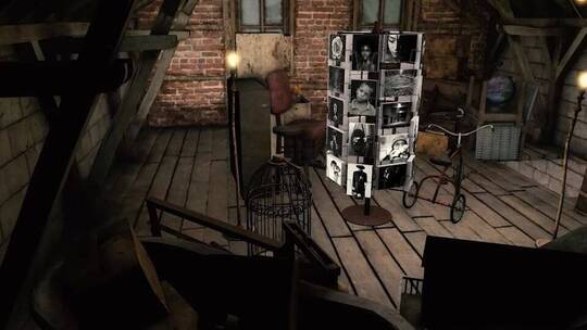 令人惊叹的旧阁楼上的老式明信片AE模板