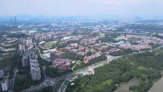 广州大学城航拍