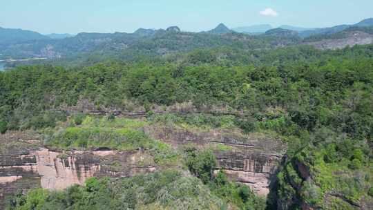 福建泰宁大金湖景区大金湖大赤壁航拍