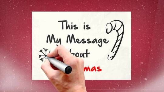 圣诞祝福-留言纸清新动感卡片AE模板AE视频素材教程下载