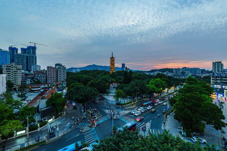 龙峰塔日转夜延时