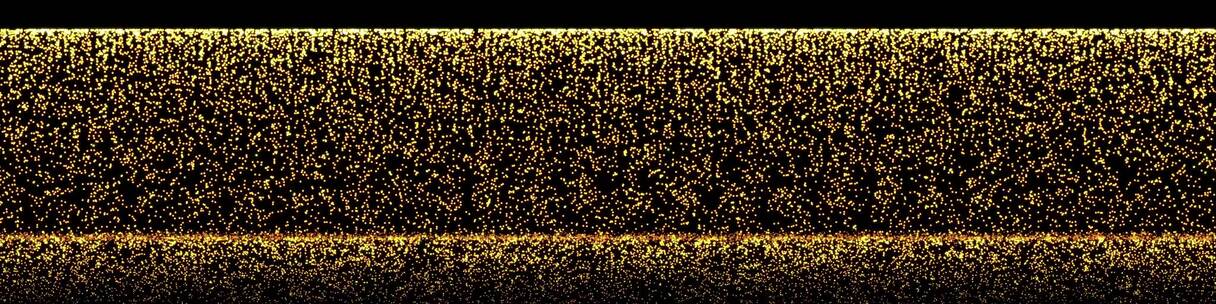宽屏金色粒子瀑布下落视频4比1