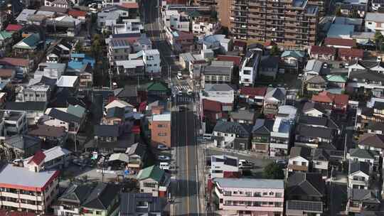 城市，房子，汽车，道路