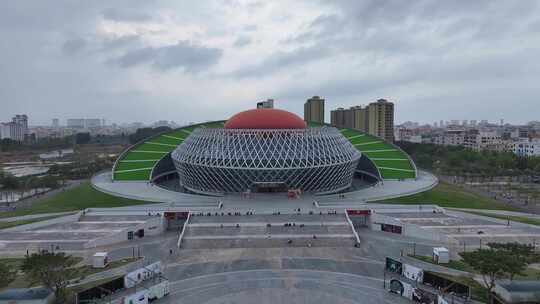 海南东方市文化广场航拍