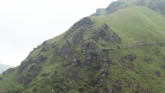 航拍武功山紫极宫风景名胜