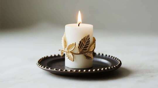 优雅点燃蜡烛的多种摆姿与造型