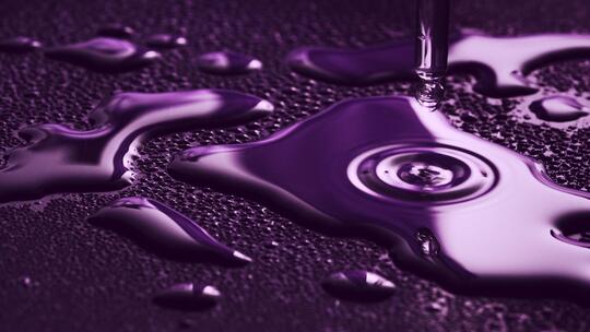 暗紫色高端精华液滴管美妆素材