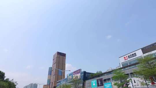 城市商业区高楼建筑景象