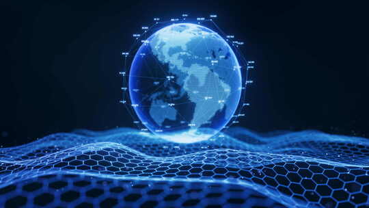 全球数据地球信息传递科技信息视频素材模板下载