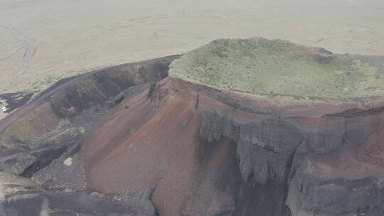内蒙古乌兰察布古察哈尔火山地址公园航拍4K