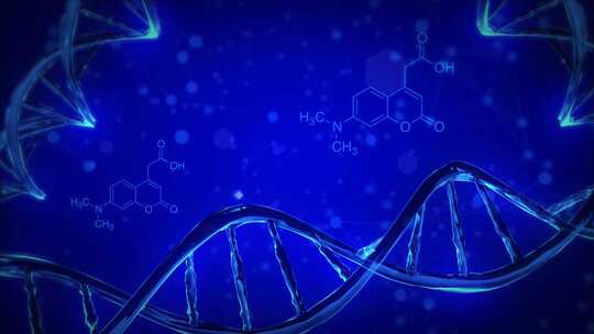 抽象技术科学概念现代DNA数字二进制。