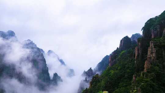 黄山云海延时摄影素材