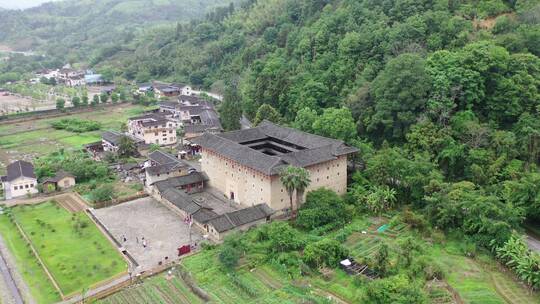 福建土楼云水谣怀远楼航拍漳州南靖土楼