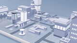 手机上的城市网络科技概念动画三维渲染高清在线视频素材下载