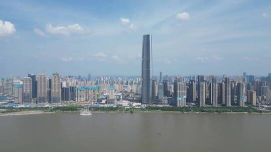 航拍湖北武汉城市风光旅游景点