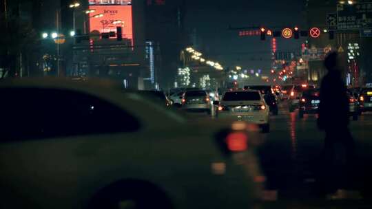 城市夜景高速拍摄