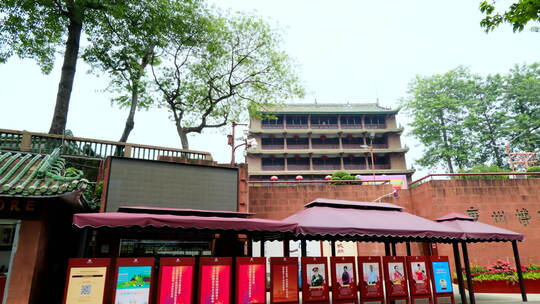 广州越秀公园古建筑 镇海楼 广州博物馆视频素材模板下载
