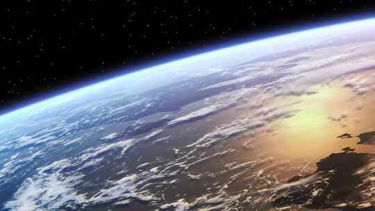 太空看地球自转【4K】视频素材模板下载