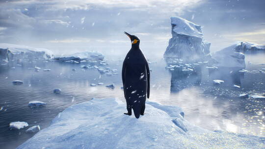 企鹅 帝企鹅 南极企鹅视频素材模板下载
