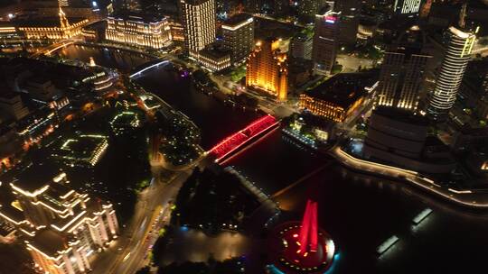 外白渡桥夜景环绕延时